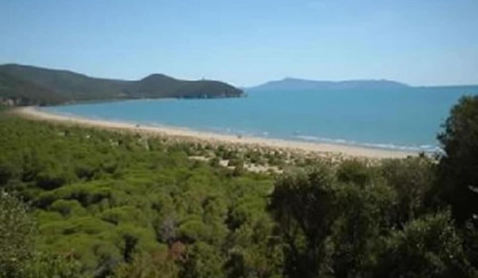 Near the beach flat with terrace in typical hilltop village