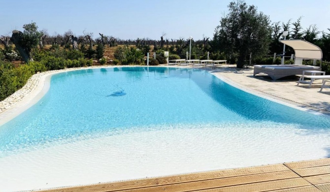 2 bedrooms appartement with shared pool enclosed garden and wifi at Nardo 5 km away from the beach